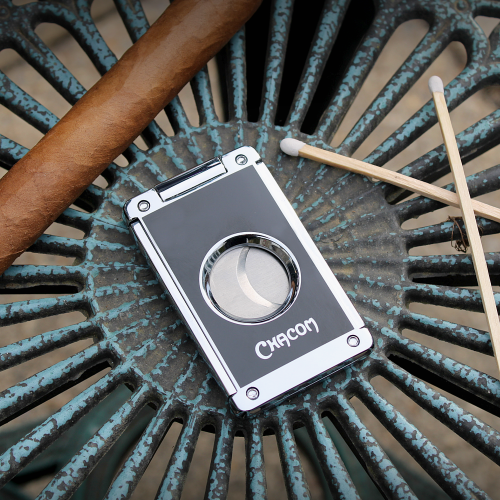 Chacom Twin Blade Cigar Cutter - Black Chacom Twin Blade Cigar Cutter - Black
